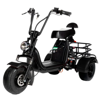 Электроскутер Citycoco Trike Mini 1000W 48V 20AH Чёрный